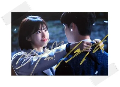 1 Подписанный ли Чон сок SUZY Bae Sue Ji фото с автографом во время сна 4*6 K-POP 102017 - Цвет: 1