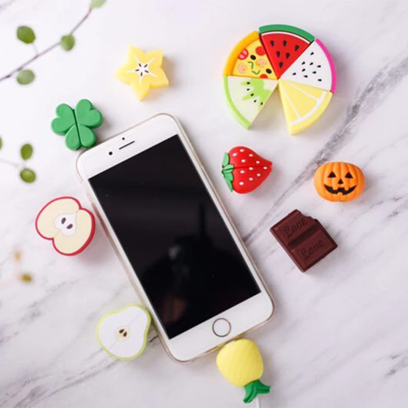 Фруктовый защитный usb кабель для зарядного устройства зарядное устройство iphone