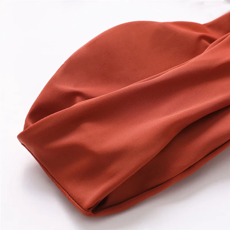 Однотонное бикини 2019 купальники из двух частей горячие сексуальные мягкие