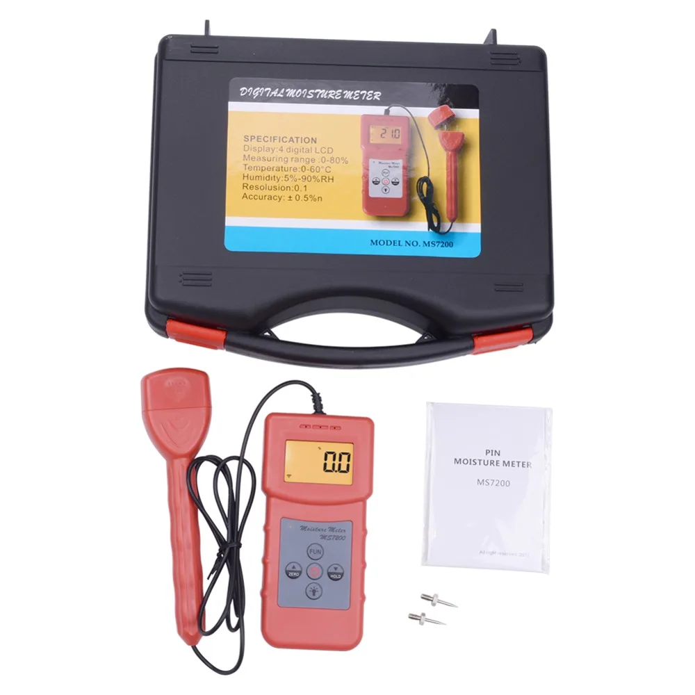 Yieryi MS7200 + ручной цифровой измеритель влажности древесины для деревянной бумаги