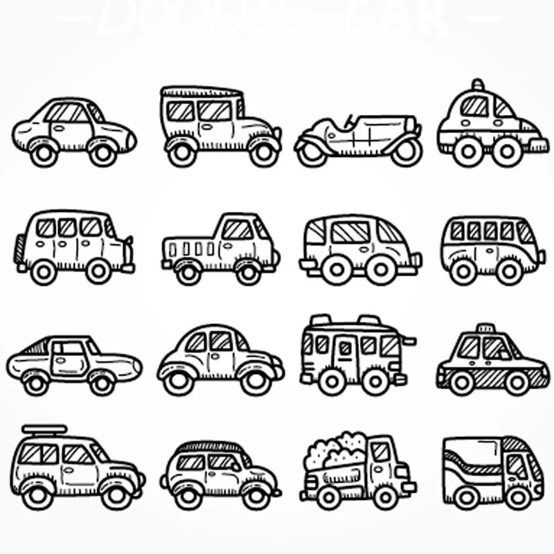 Металлические Вырубные штампы с мультяшными автомобилями DIY автомобильные