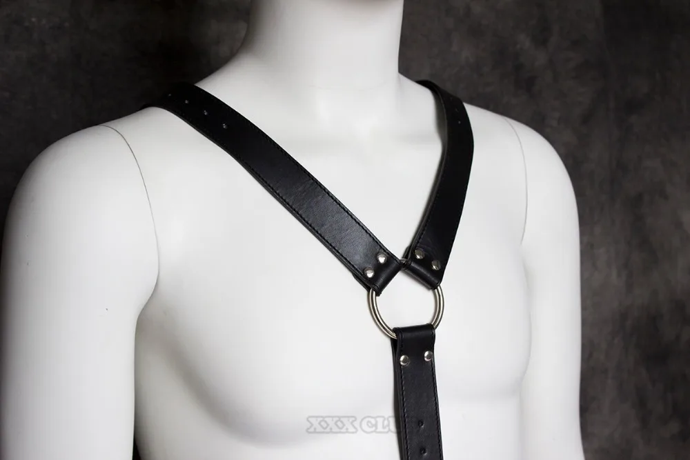 Тьерри фетиш из искусственной кожи с ремешками на кольцо для пениса приручить slave