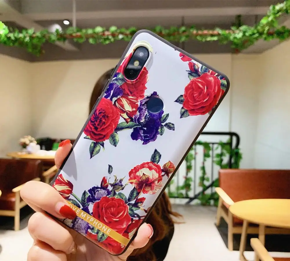 Чехол для Xiaomi Redmi Note 6 Pro окрашенный ТПУ силиконовый мягкий край все включено чехол