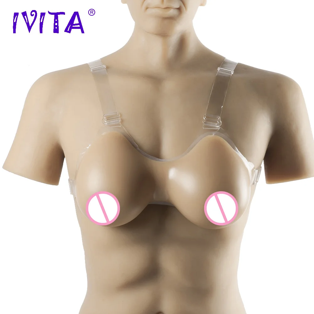 IVITA 1600 г силиконовая грудь формирует поддельные для трансвеститов Драг королева