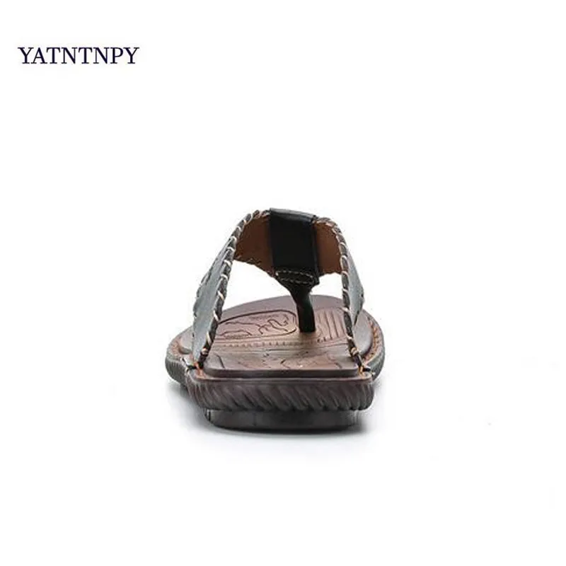 YATNTNPY/Новое поступление мужские сандалии летние Вьетнамки пляжные высокого