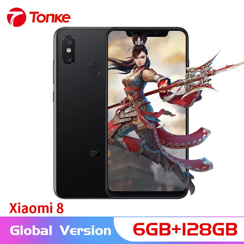 Международная версия Xiao mi Phone 8 128GB rom 6GB ram Snapdragon 845 Octa Core 6 21 &quot18 7: 9 полный экран NFC 20MP