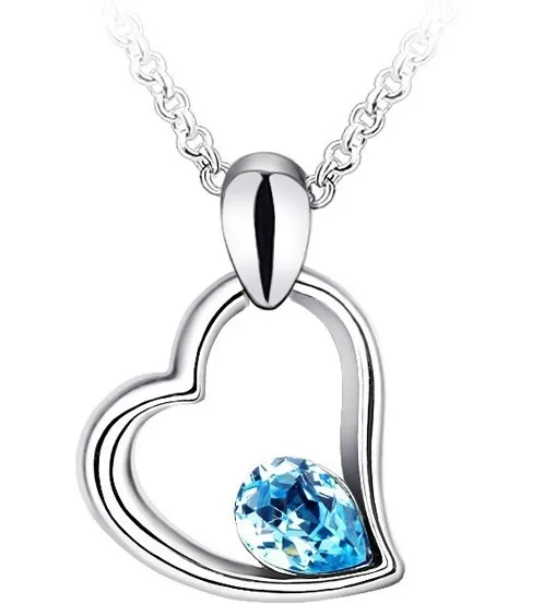 JS N122 ожерелье с сердцем хит продаж белое золото элегантное ювелирное изделие