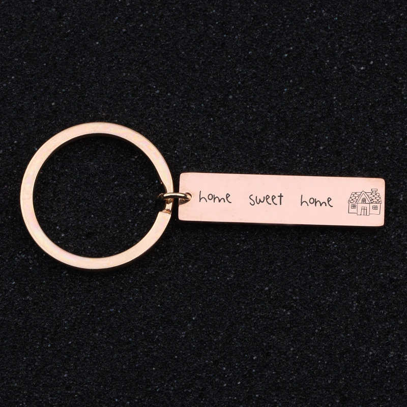 Новые Домашние Keyhain ручное теснение милый дом семейный Ключ C логотипом отличный