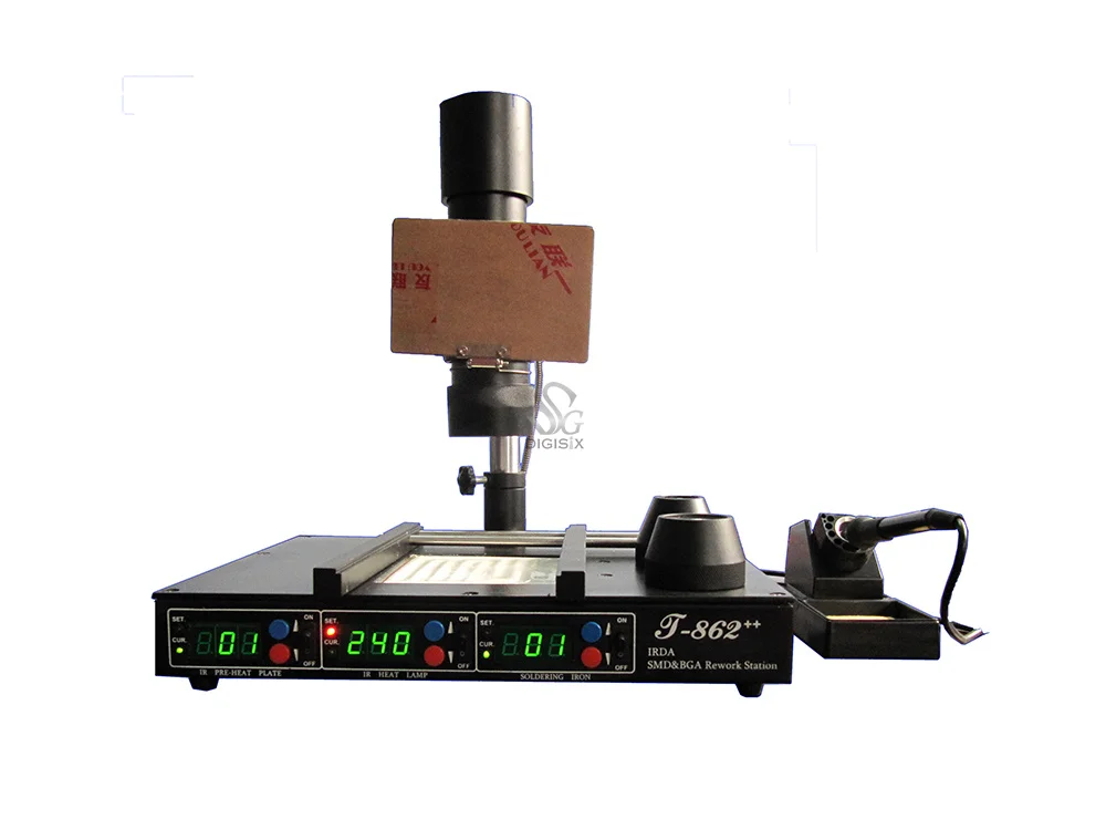 

Free shipping BGA Rework Station T-862++ IRDA Soldering Welder T862++ Infrared SMT SMD IRDA BGA Welder T 862 updated model