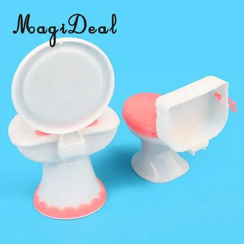 MagiDeal 1 комплект пластиковая унитаз раковина зубная щетка кукольный домик аксессуары для кукол 1/6 фигурки Декор детские игрушки для ролевых игр