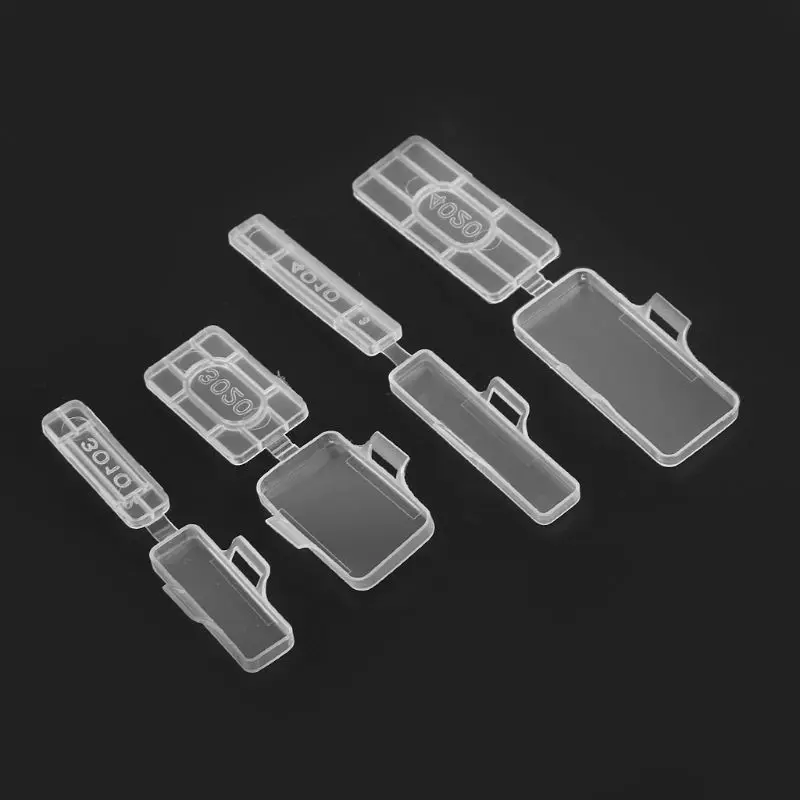 

50pcs Waterproof Transparent Cable Sign Cards Label Display Identification Box Cable Ties