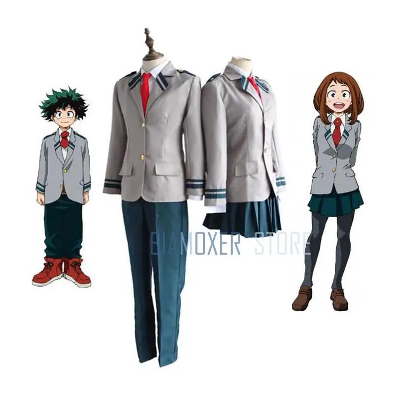 Аниме Boku no Hero Academia Midoriya Izuku Bakugou Katsuki OCHACO URARAKA Косплей Костюм мой герой школьная