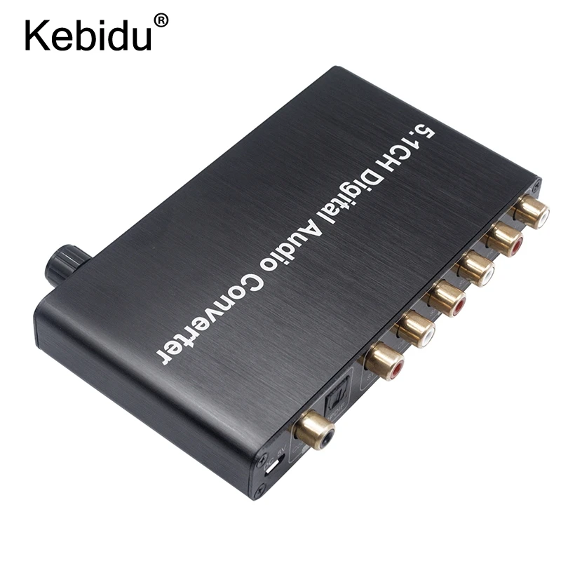 Kebidu 5.1CH цифровой аудио преобразователь декодер SPDIF коаксиальный к RCA DTS AC3 на 5 1