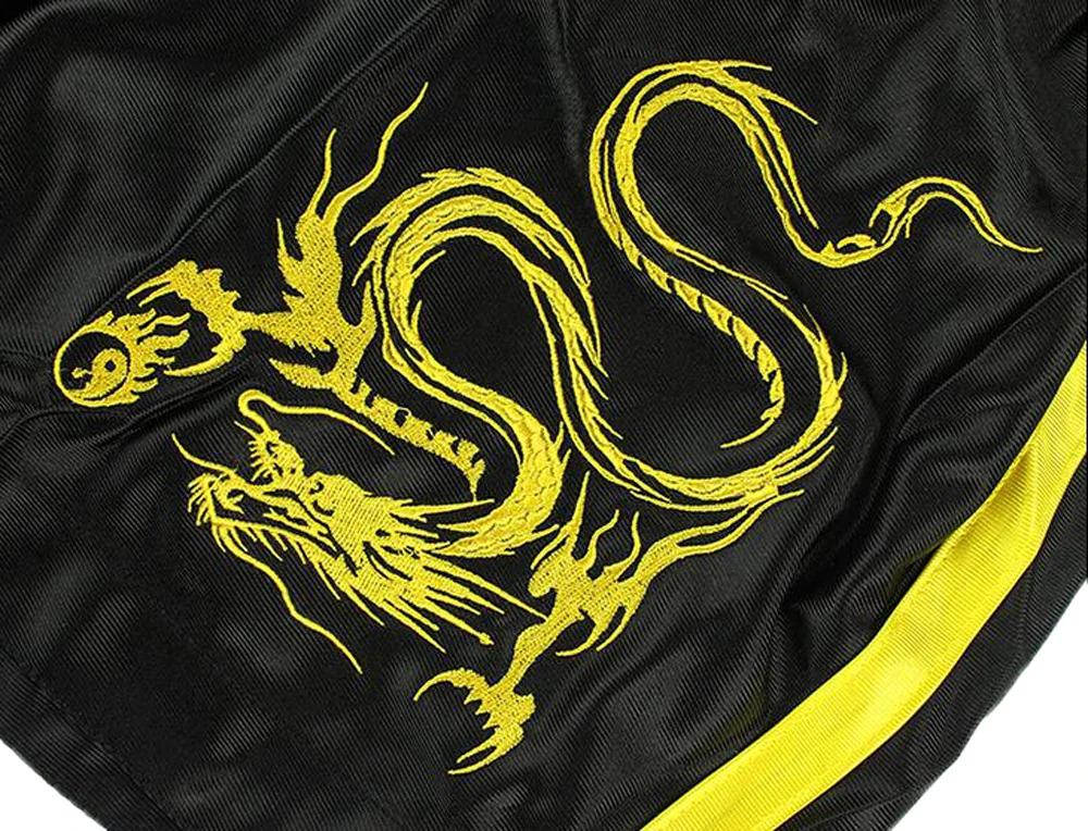 Детский костюм для взрослых с вышитым драконом сандой боксерский топ и шорты