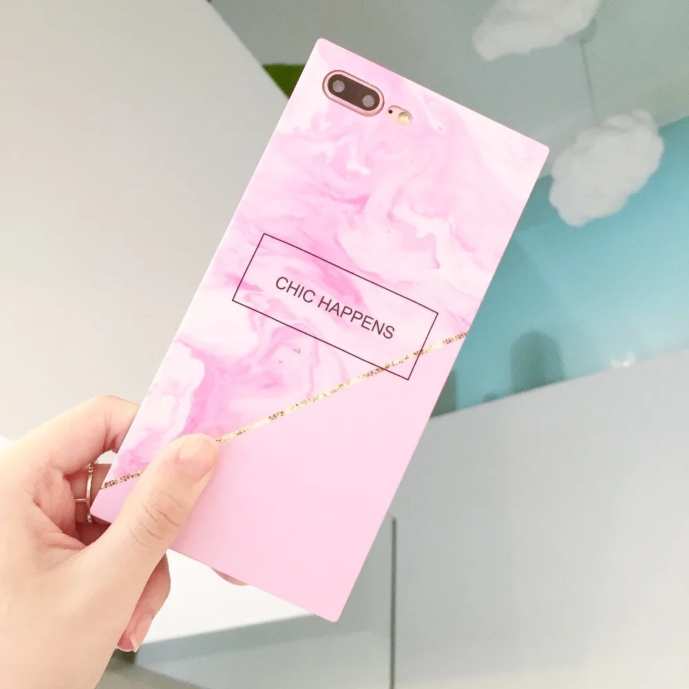 ORYKSZ Мрамор чехол для телефона iPhone 7 8 Plus Rainbow узор Чехлы X 6 S плюс мягкая силиконовая