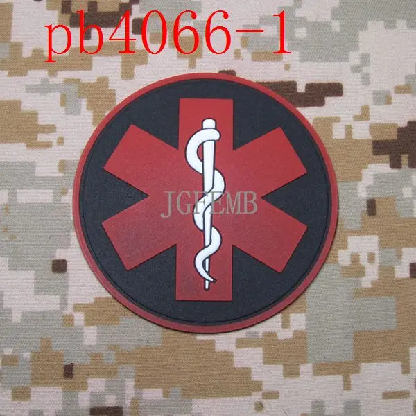 pb4066 Red DEVGRU медицинский спасательный тактический боевой дух военный Красный Крест 3D ПВХ патч - Цвет: pb4066 Red