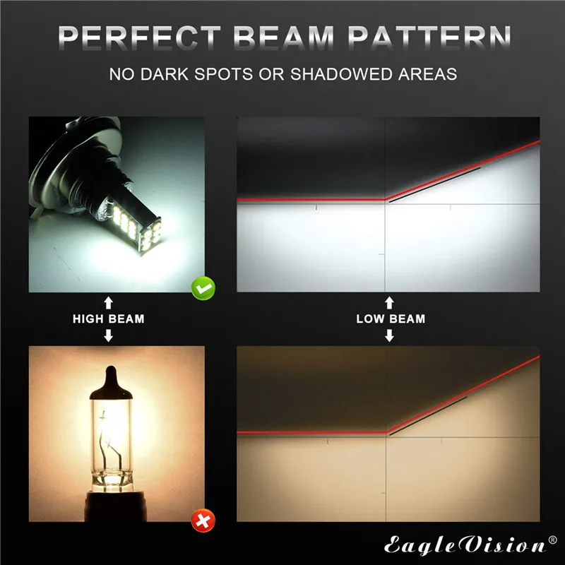 WUPP Противотуманные фары 2 шт. H4 9003 3030 24 SMD Автомобильные светодиодные Вт 6000K RGB