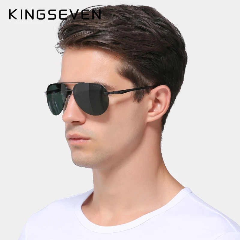 Мужские солнцезащ. Очки для вождения KINGSEVEN черно серые солнцезащитные очки с