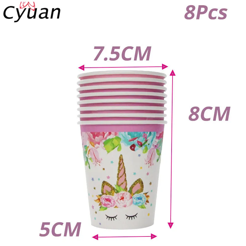 

Набор одноразовой посуды с единорогом