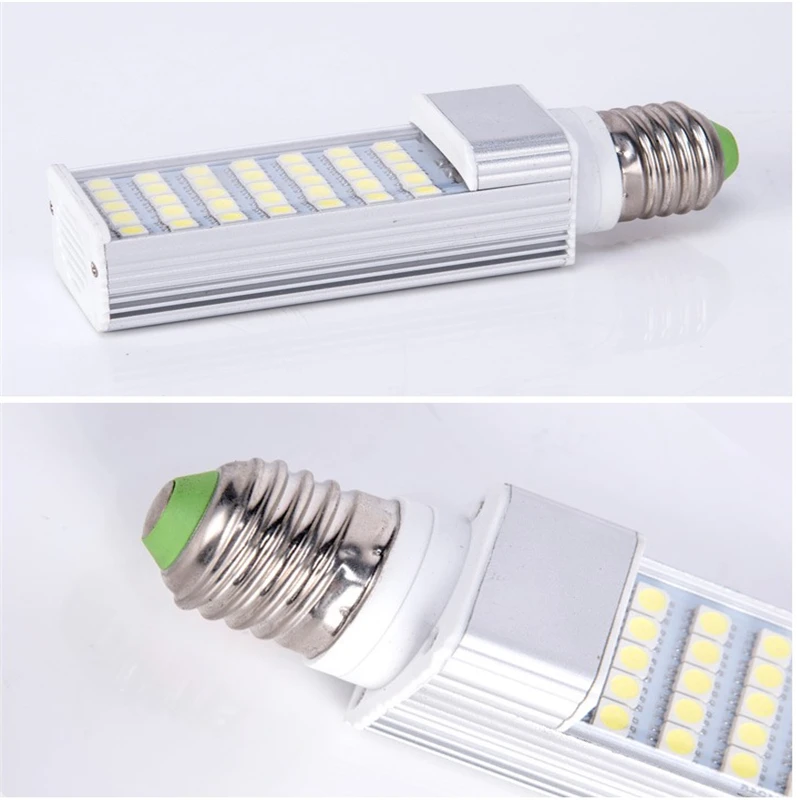 12W 60PCS 5050 LED E27/G24 12 V/24 V/36 V 85-265Vac led лампа кукурузы 100LM/W 164mm горизонтальная для стола