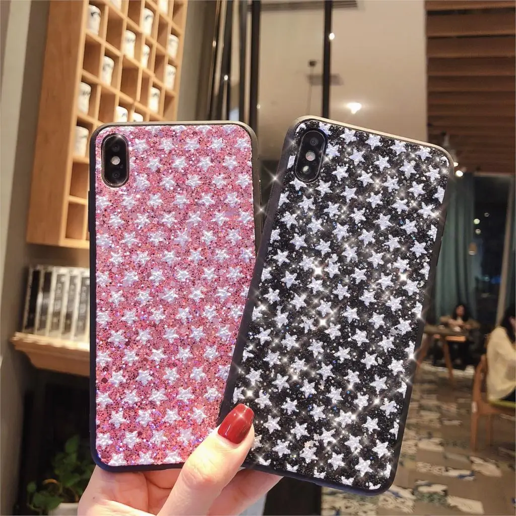 Luxury Bling Star Case For iphone 6 6S Plus X XS Max XR 7 8 5 5S SE Cover Protective Fashion Housing |