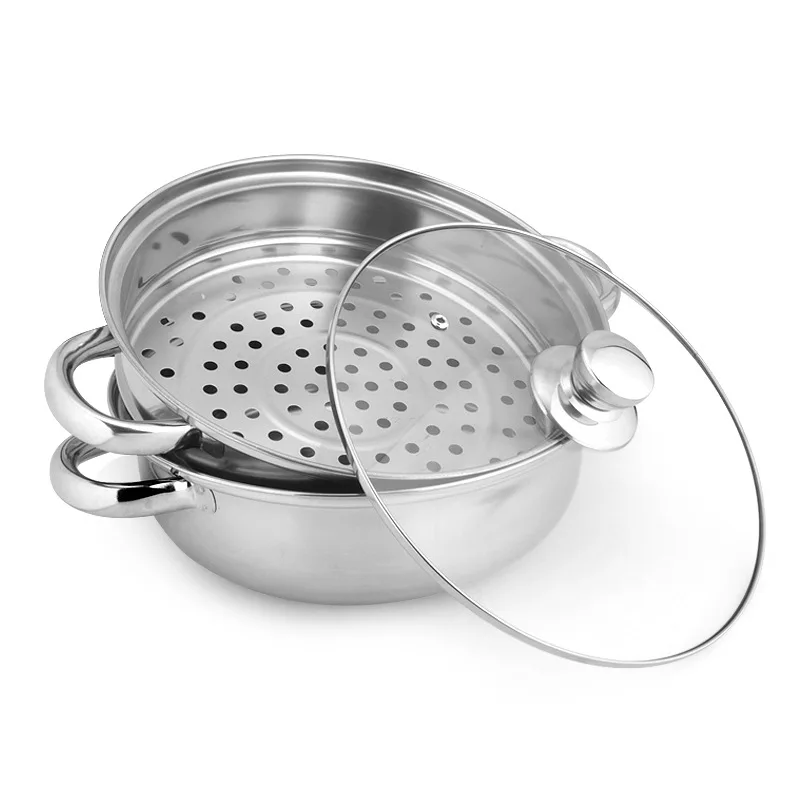 Универсальный/плита Нержавеющая сталь двойной кастрюля для супа Кастрюля со