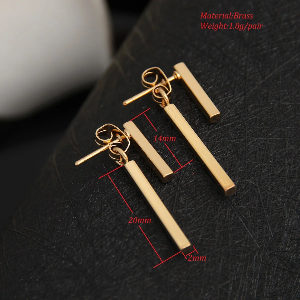 Женские простые серьги гвоздики Shuangshuo корейские в виде Т образной планки