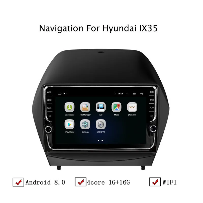 Автомобильный мультимедийный плеер NAVITOPIA 9 дюймов Android 8 1 GPS-навигация для Hyundai