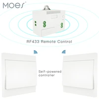 rf433 wireless switch no battery remote control wall light switch self powered no wiring needed wall panel transmitter
