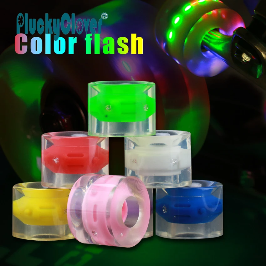 1 шт. Led flash Cruiser скейтборд колеса 60x45 мм PU 85A Пенни доска в виде банана улица