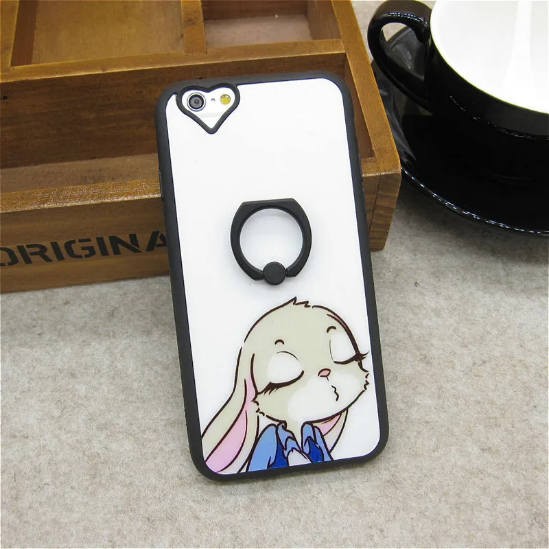 Симпатичные Мультфильм Животных Кролик Cheetah Кольцо Держатель Мягкие TPU Задней