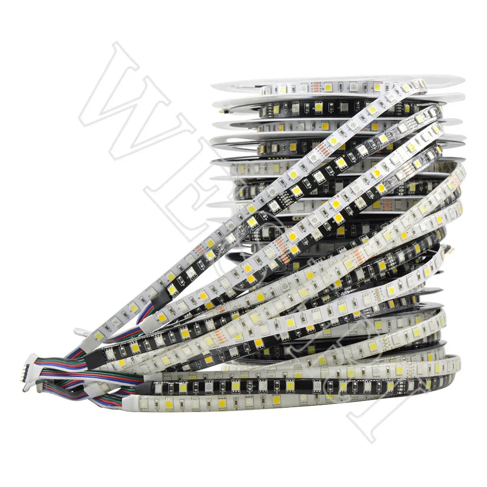 5050 RGBW разноцветная Светодиодная лента DC 12 V/24 V Гибкая лампа RGB + белый/RGB теплый