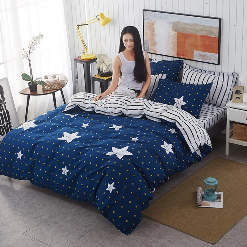 Комплект постельного белья Blue Star из 3/4 предметов для взрослых и детей Мягкое