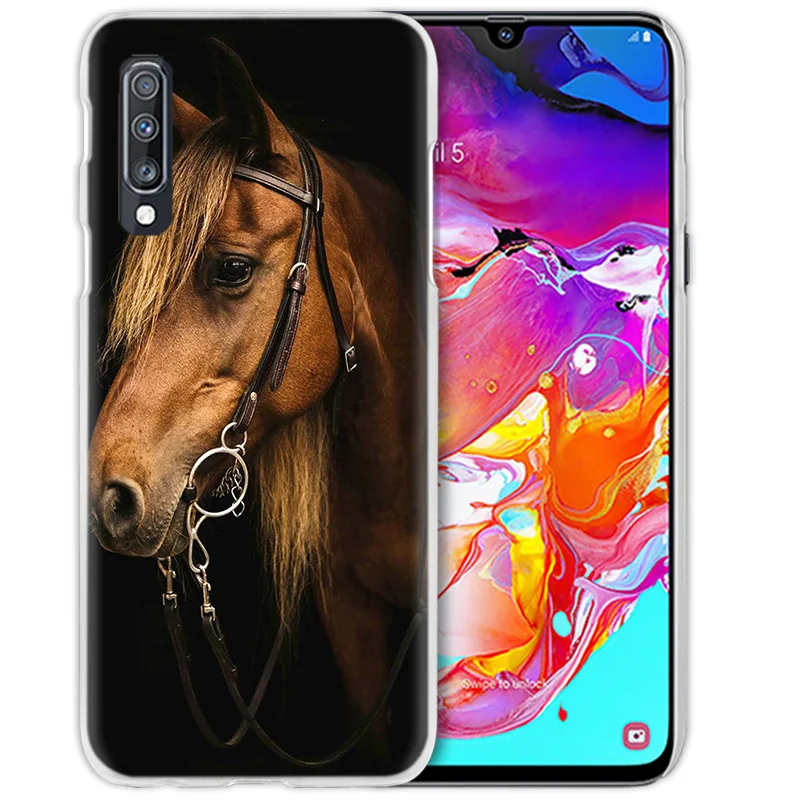 Чехол с рисунком лошади для Samsung Galaxy A50 A70 A70s A20e A60 A40 A30 A20 A10 A71 A51 A9 A7 2018|Бамперы| |