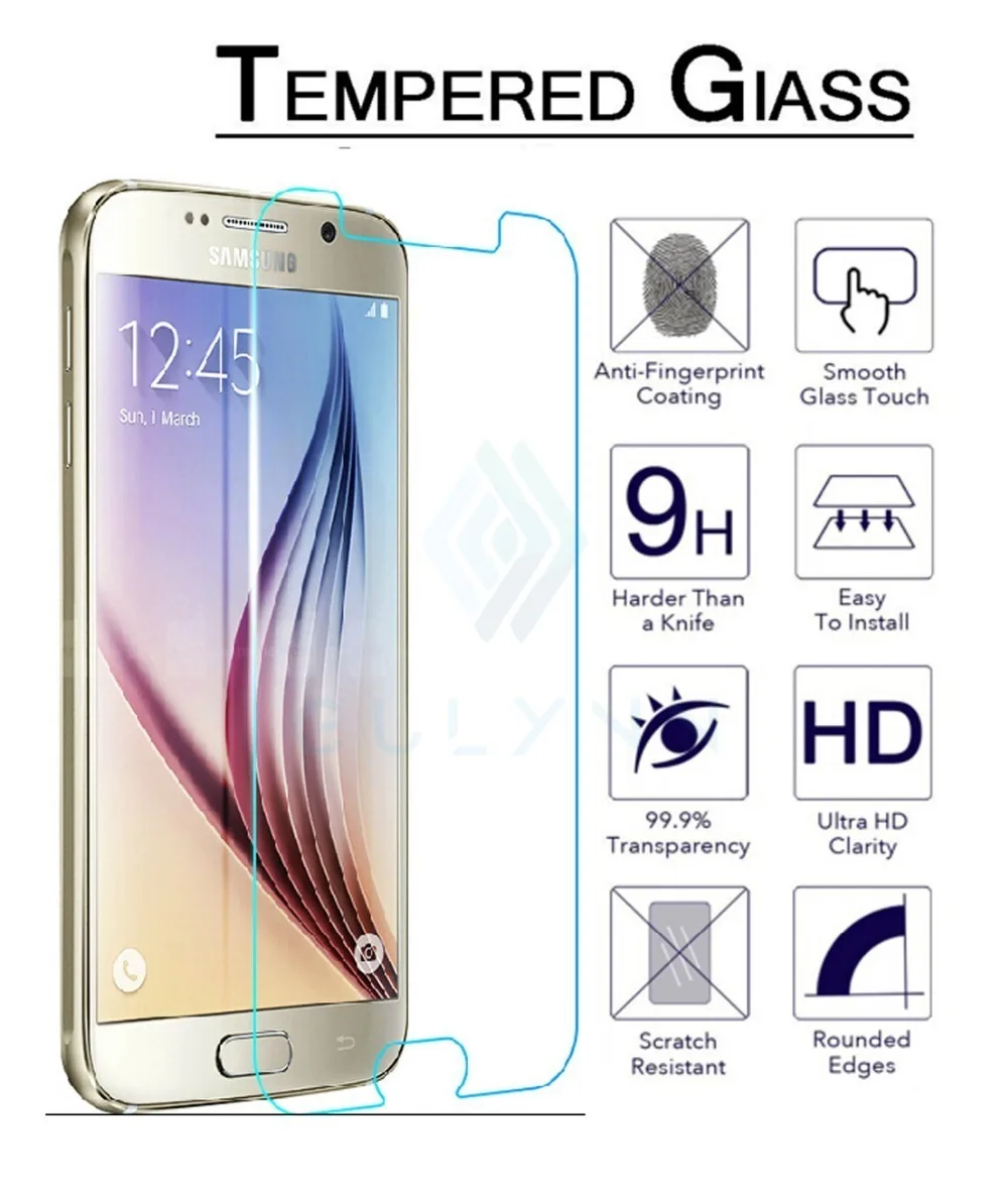 NEW! 2.5D Anti-Explosion Protective Tempered Glass Film For Samsung Galaxy S6 SM-G920F / SM-G920I / SM-G9200 Screen Protector 9H