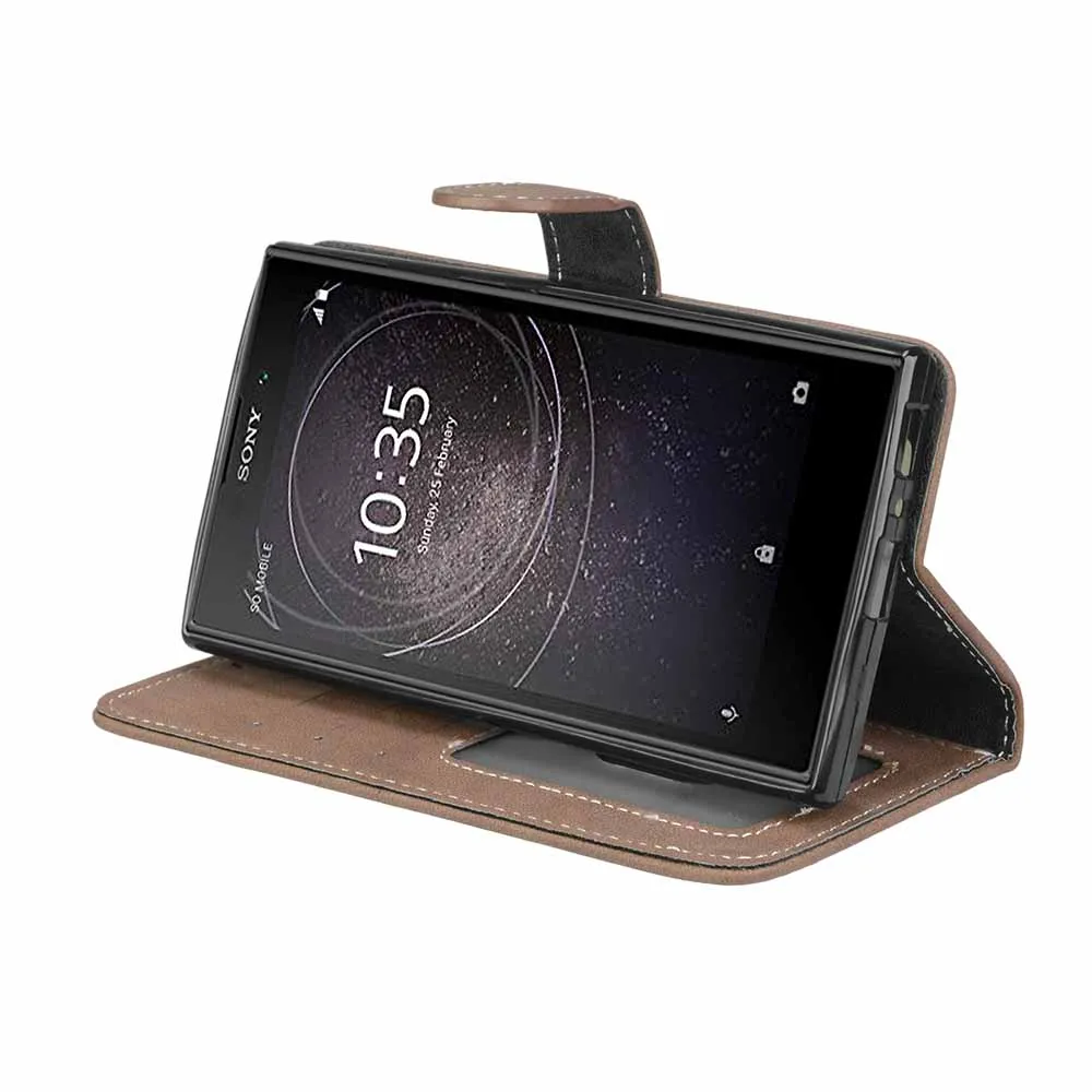 Флип кейс для Sony Xperia L2 XA2 ультра Чехол кошелек с подставкой задняя крышка XZ2 Compact