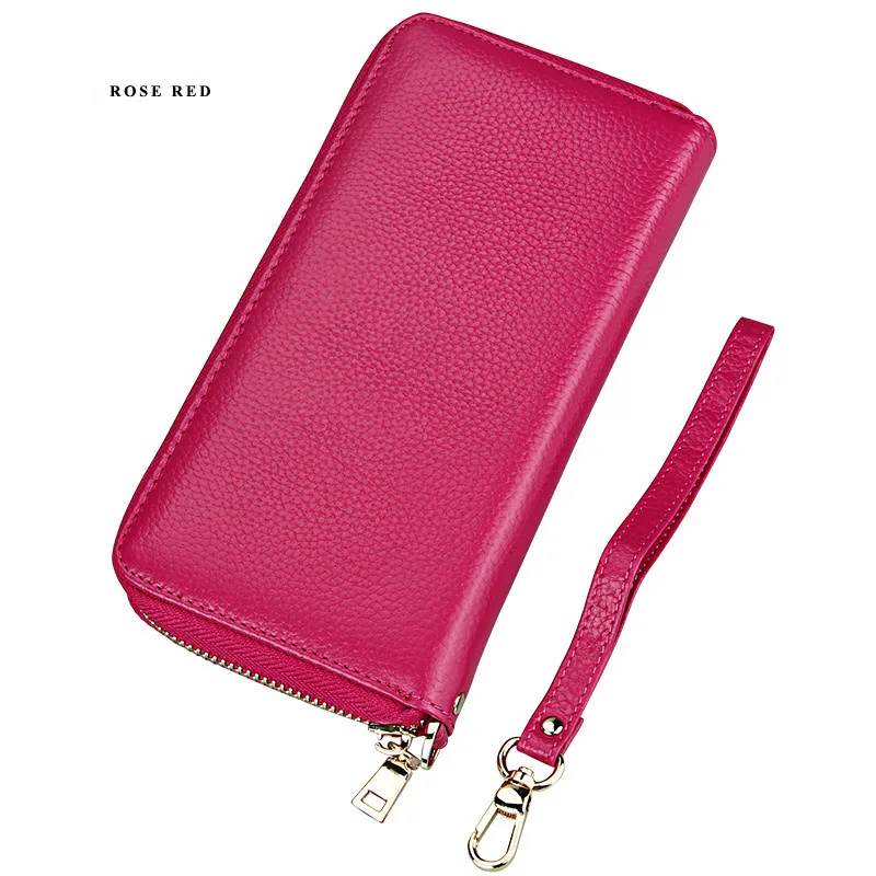 rose Red DOLOVE кошелек женский известный бренд держатели для карт сотовый телефон карман Подарки для женщин сумка для денег клатч D-7626 - Цвет: rose Red