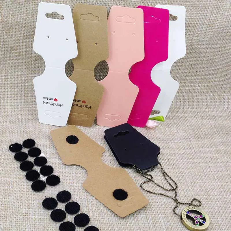 2017 новая горячая DIY пустая крафт самоклеющаяся карточка для ожерелья 120x45 мм 1 лот =