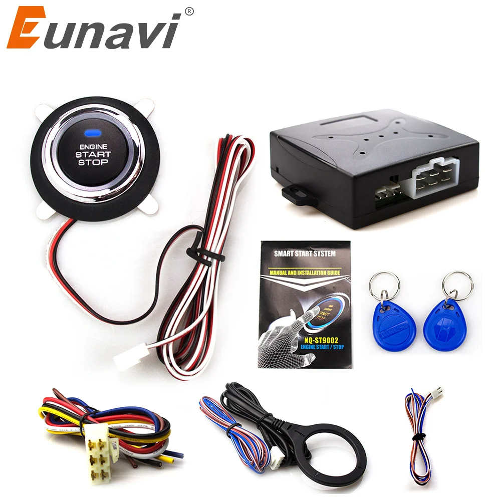 Eunavi Smart дистанционная Автосигнализация системы Push двигатели для автомобиля