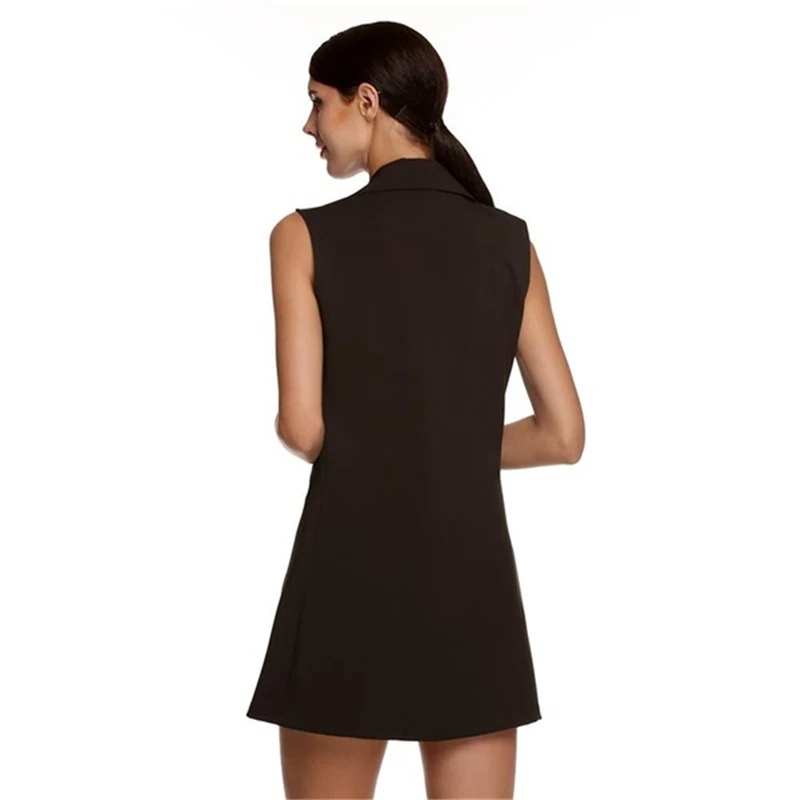 Women Solid Cardigan Coat Sleeveless Vests Jackets Elegant Office Lady Casual Jacket Pocket Outwear WaistCoat Colete Feminino | Женская