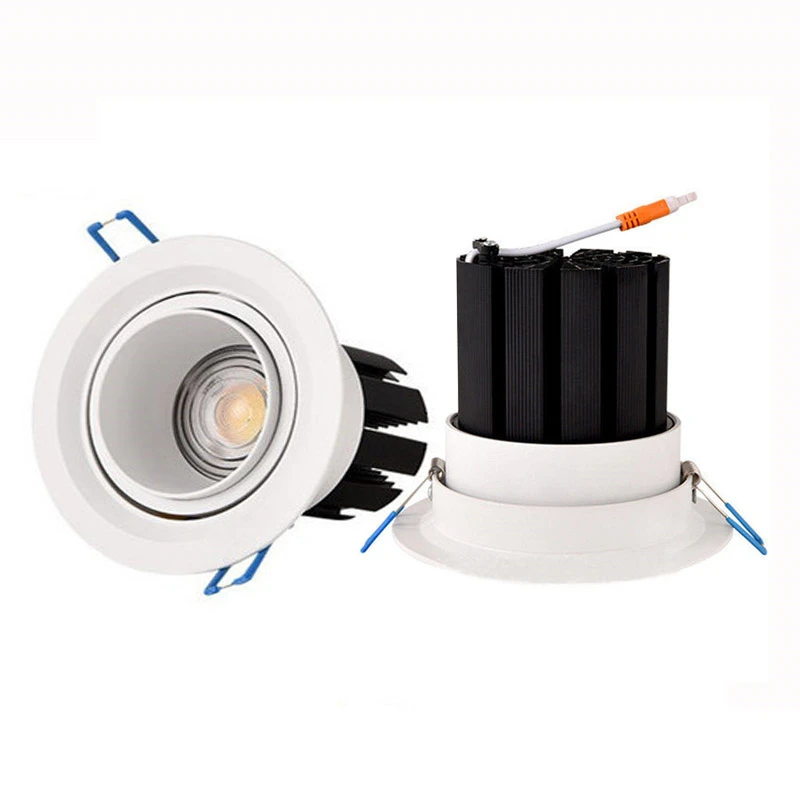 

Adjustable focus COB downlight embedded LED AC85-265V 5W/7W/10W/15W/20W/30W anti-glare Dimmable downlight