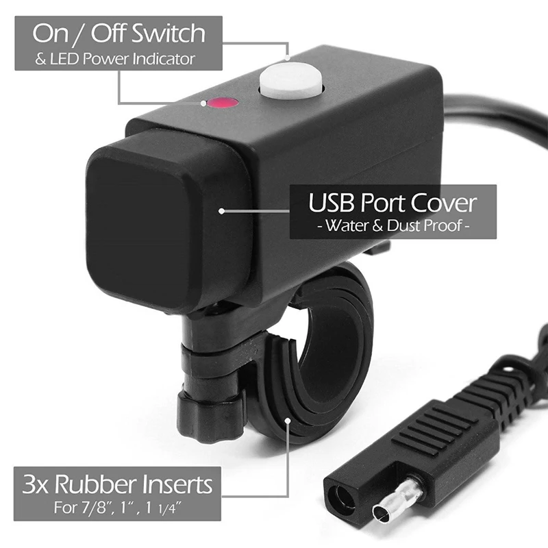 5 в умная зарядка блок питания водонепроницаемый мотоцикл два USB порта зарядное