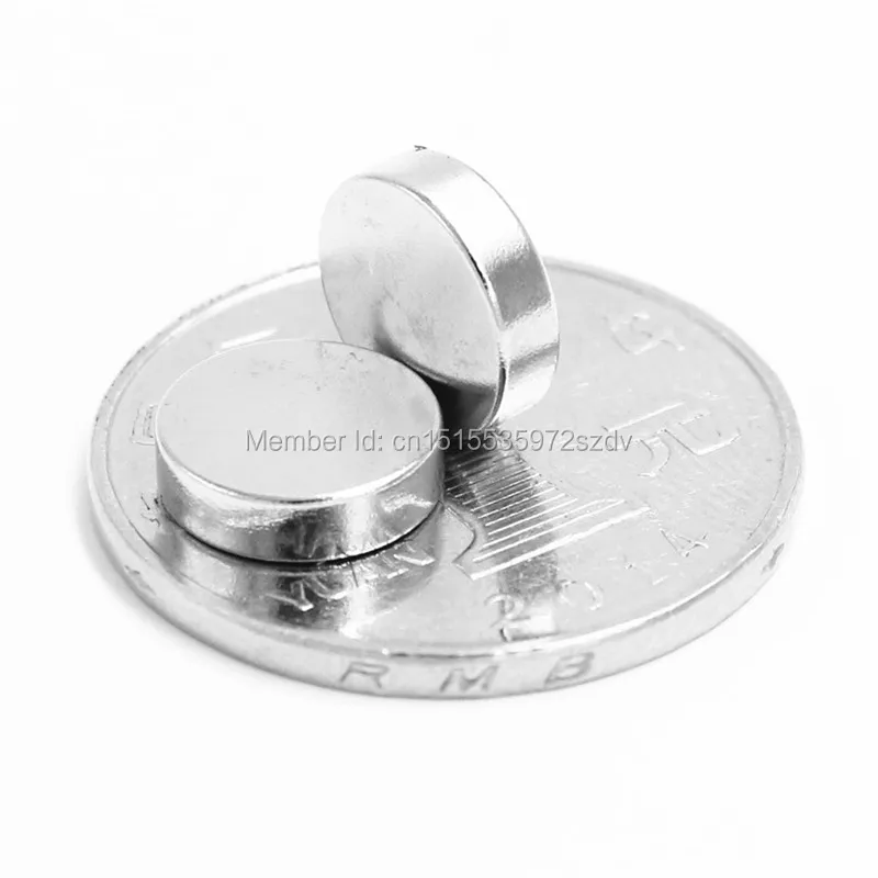 

50pcs Strong Round Dia 10mm x 3mm N35 Rare Earth Neodymium Magnet Art Craft Fridge 10x3mm