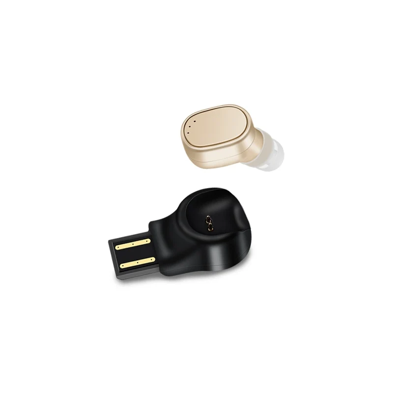 Золотой EDAL X12 Мини Bluetooth наушники беспроводной невидимый наушник Магнитный USB зарядное устройство наушники с микрофоном для iPhone X samsung - Цвет: Золотой