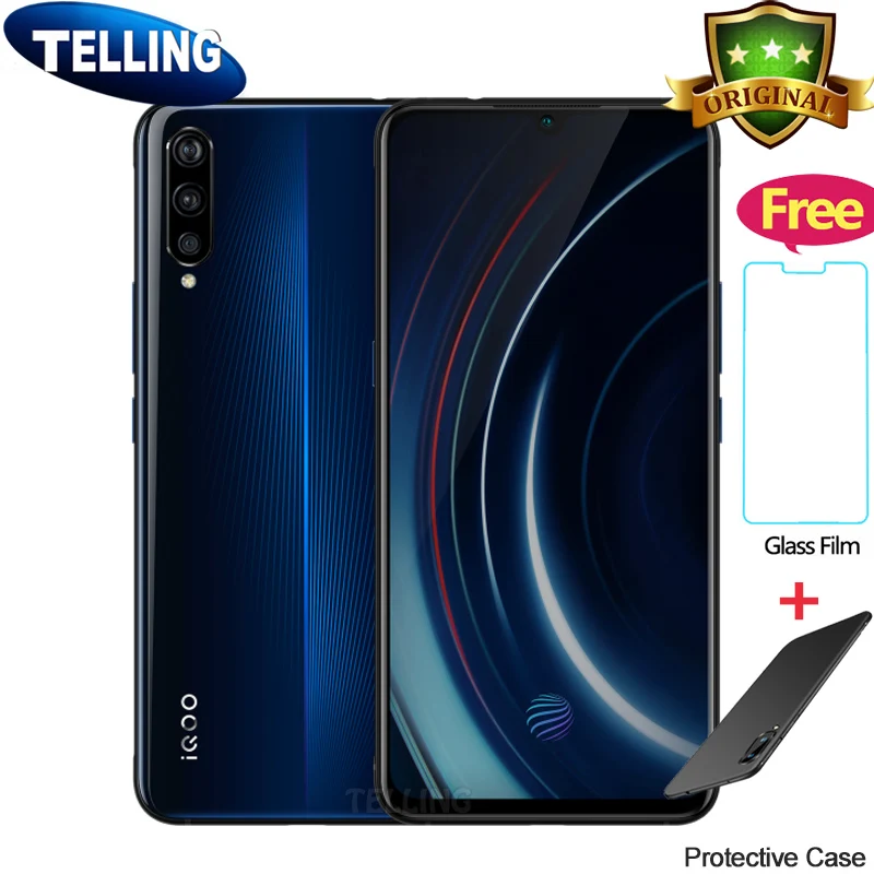 Официальный Vivo IQOO мобильный телефон Android 9 0 Snapdragon 855 восьмиядерный AMOLED 6G/8G/12G + 128G/256G