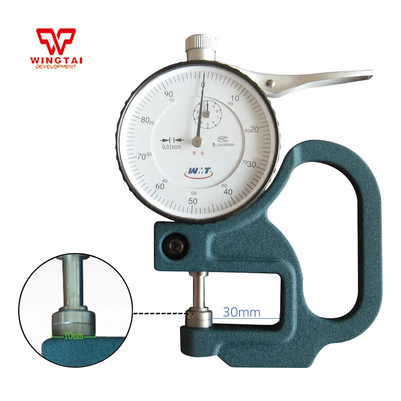 

Measuring Range 0-10mm, Measuring Depth 30mm Portable Dial Thickness Gauge