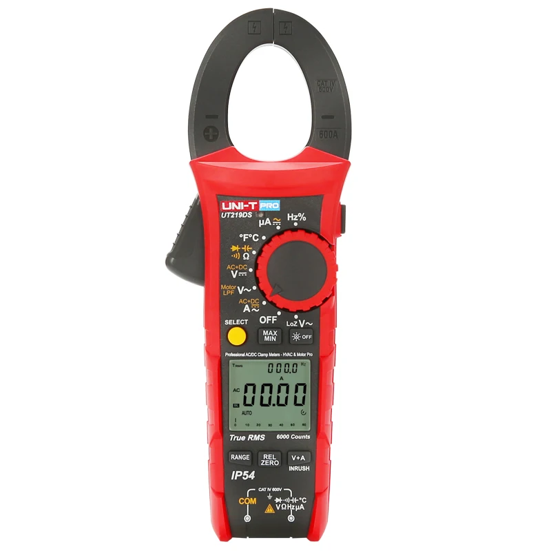 UNI T UT219DS/UT219M/UT219E Профессиональный зажим IP54 Пылезащитный/водонепроницаемый