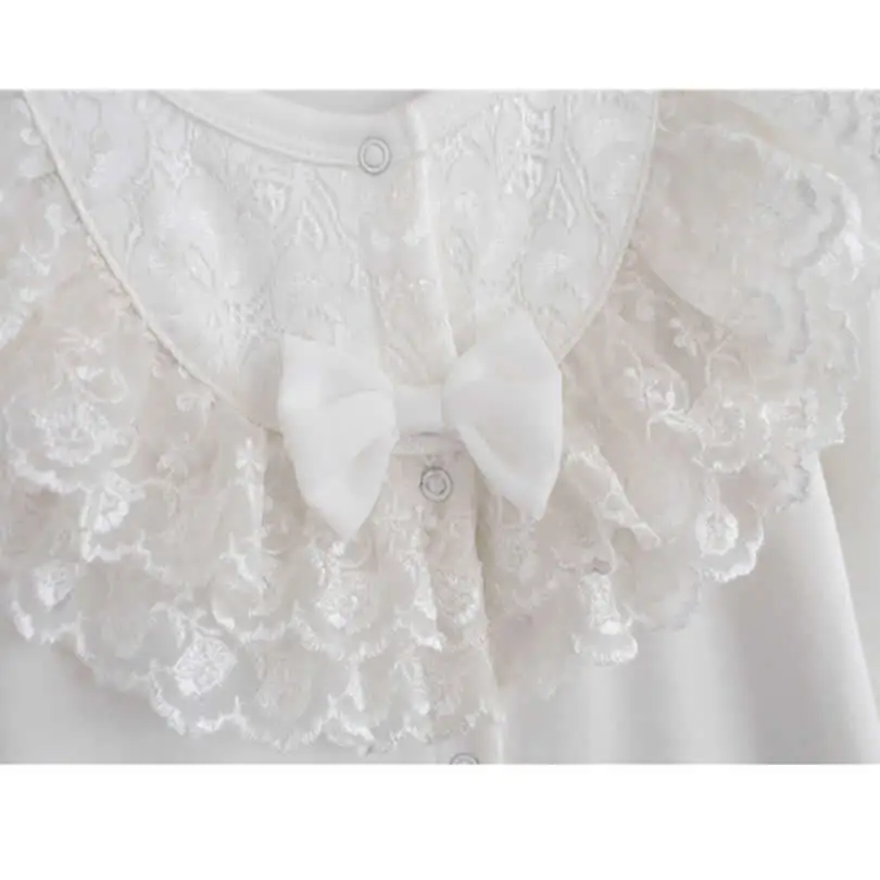 

Newborn Conjoined Body Clothing Girl Conjoined Princess Climbing Suit With Hat Cotton Girl Romper Infant Outfit Lace Coverall