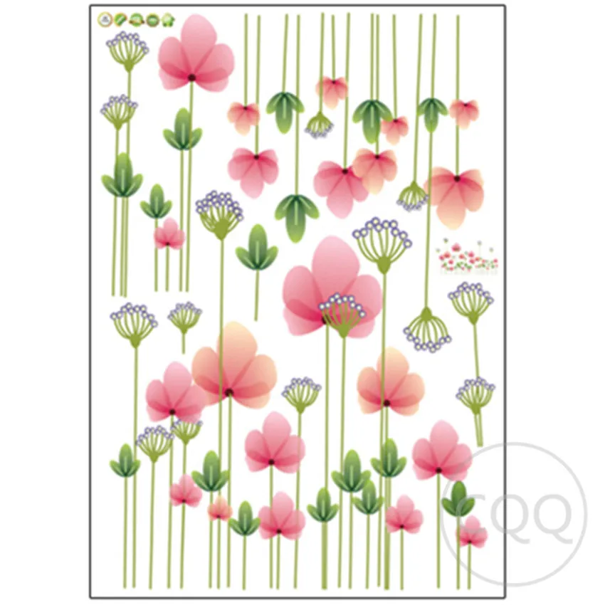 fence railing butterfly with flower garden decor skirting corner wall sticker home AY7205 | Дом и сад