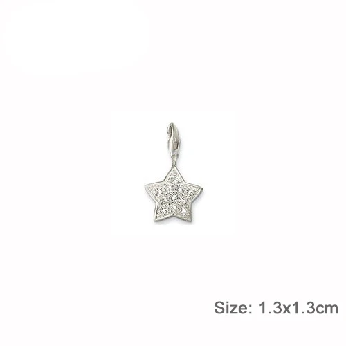 Модные подвески 925 с фианитами и кристаллами в форме звезды подходят для